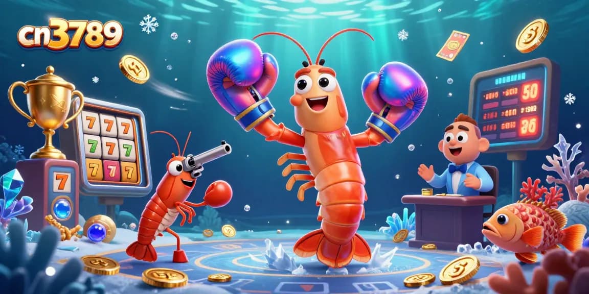 Experience exciting gaming action with cn3789 as cartoon characters celebrate jackpots and slot games.