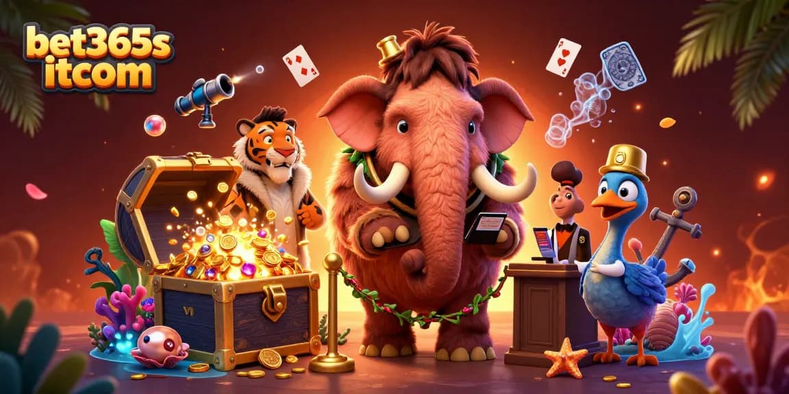Experience the excitement of betting at bet365s itcom with a vibrant 3D casino scene filled with charm and gaming elements.