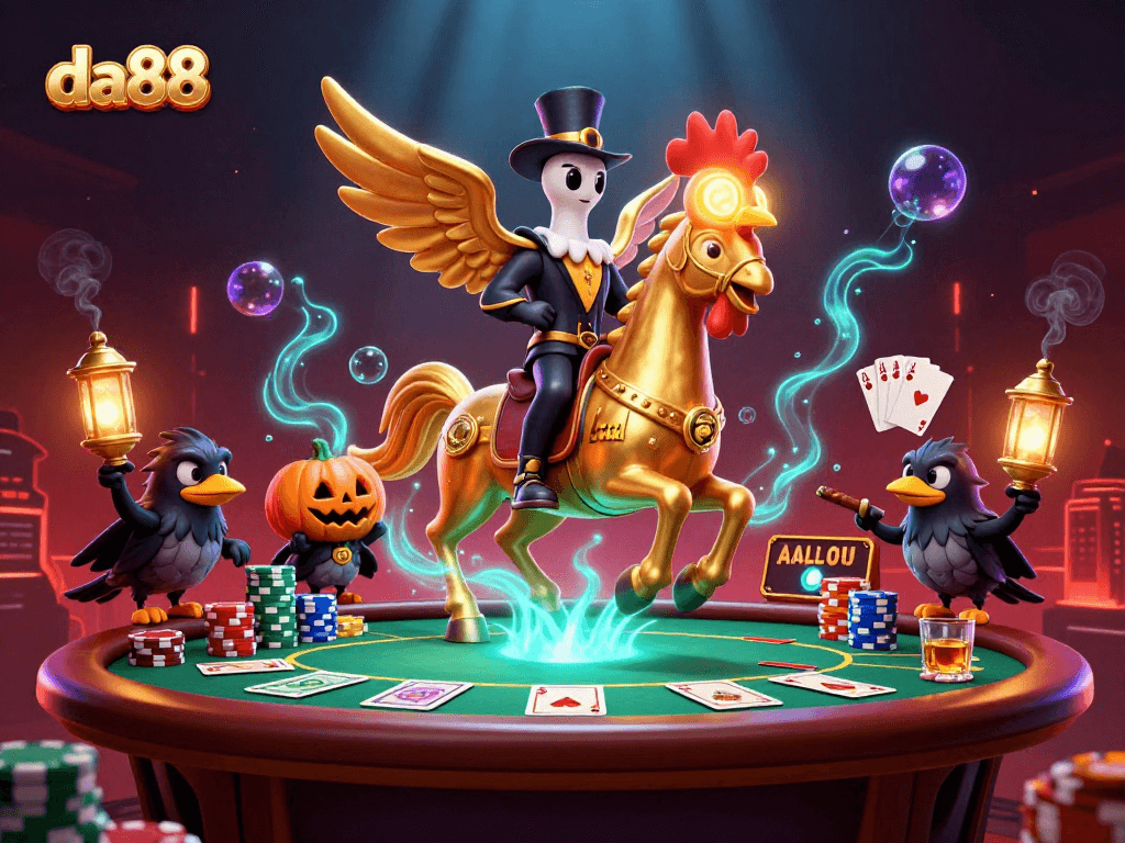 Experience thrilling gaming at da88 with a vibrant casino scene filled with action and energy.
