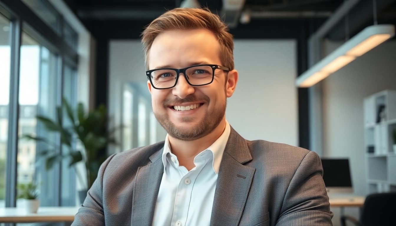 Headhunter im Gespräch mit Kandidaten über spannende Jobmöglichkeiten in einem modernen Büro.