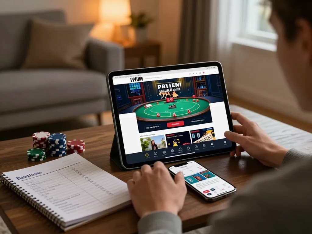 Householder engages with Nhà cái SC88 on a tablet, emphasizing strategic online gaming.