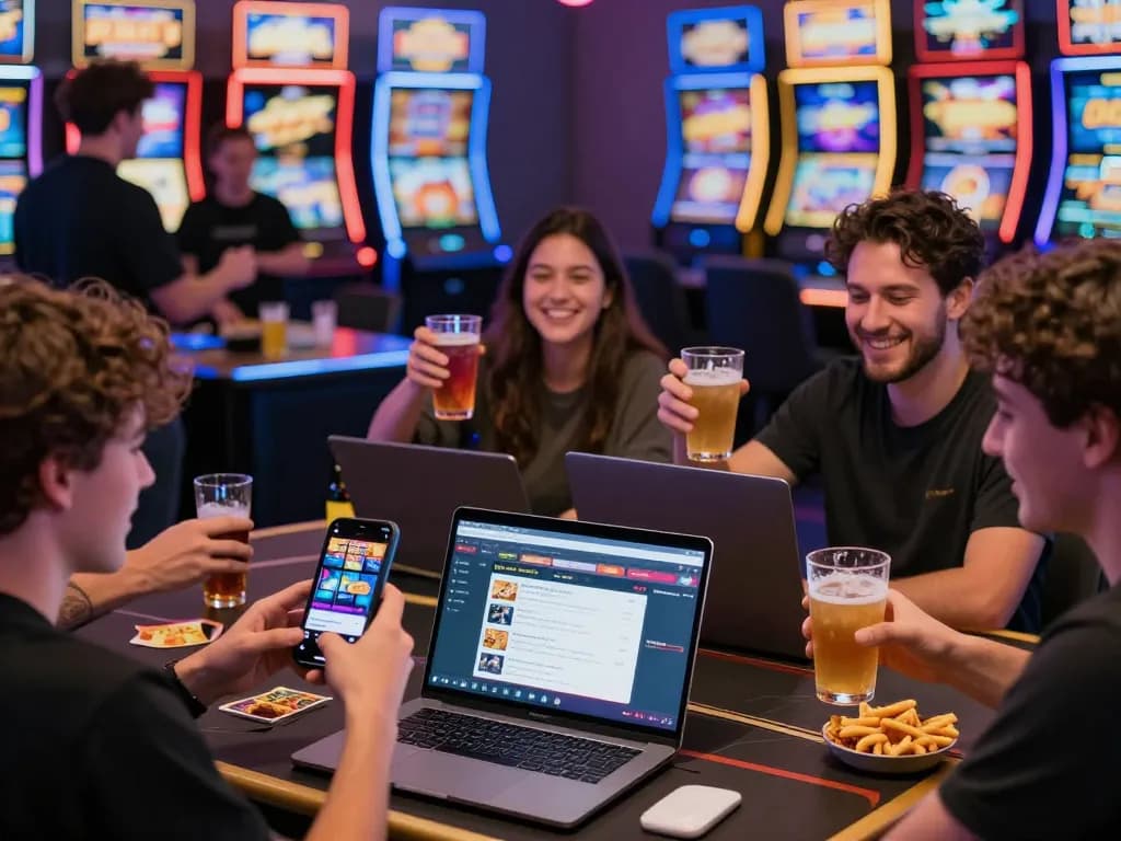 Players enjoying Hitclub's online games, showcasing a lively casino atmosphere.