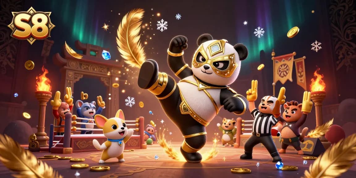 Experience thrilling action with S8 in this vibrant 3D casino scene showcasing exciting gaming elements.