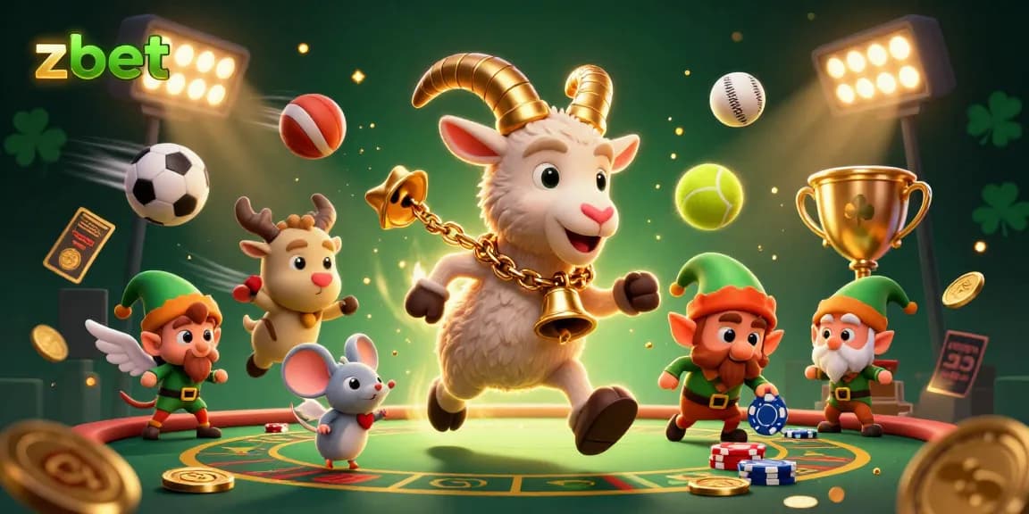Join zbet's thrilling casino scene with Krampus, angel mouse, and gremlins capturing poker excitement.