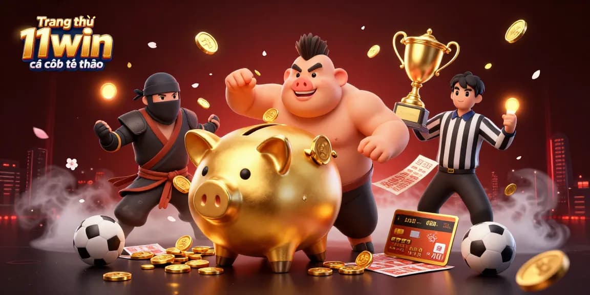 Engage with Trang chủ 11win cá cược thể thao in vibrant sports betting action featuring dynamic characters and rich casino elements.
