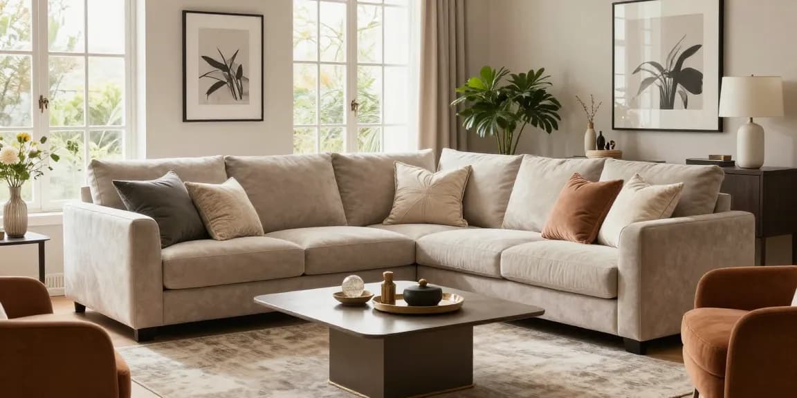 Baxter Sofa online kaufen in einem stilvollen Wohnzimmer mit eleganter Dekoration und natürlichem Licht.