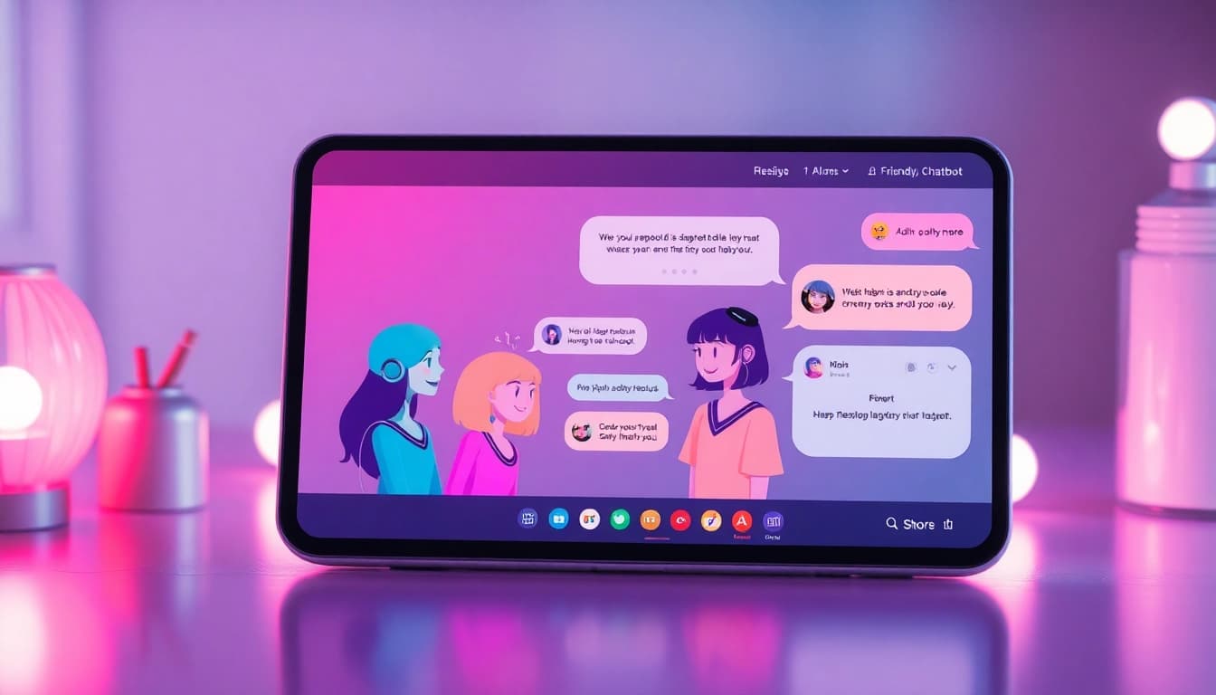 Engaging AI chatbot interface showcasing free sex AI interactions with colorful characters.