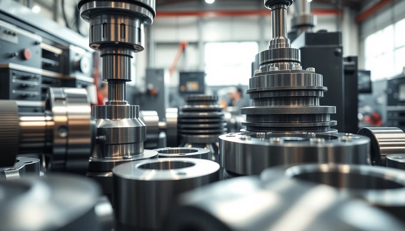 Präzise Herstellung von cnc drehteile durch moderne CNC-Maschinen in einer Werkstatt.