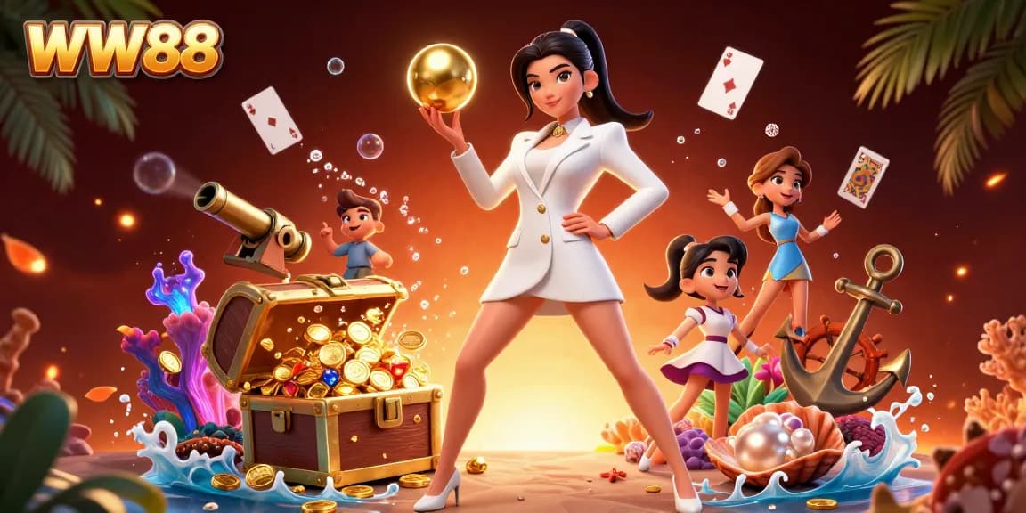 Experience thrilling gaming moments at WW88 with vibrant casino action and a confident dealer.