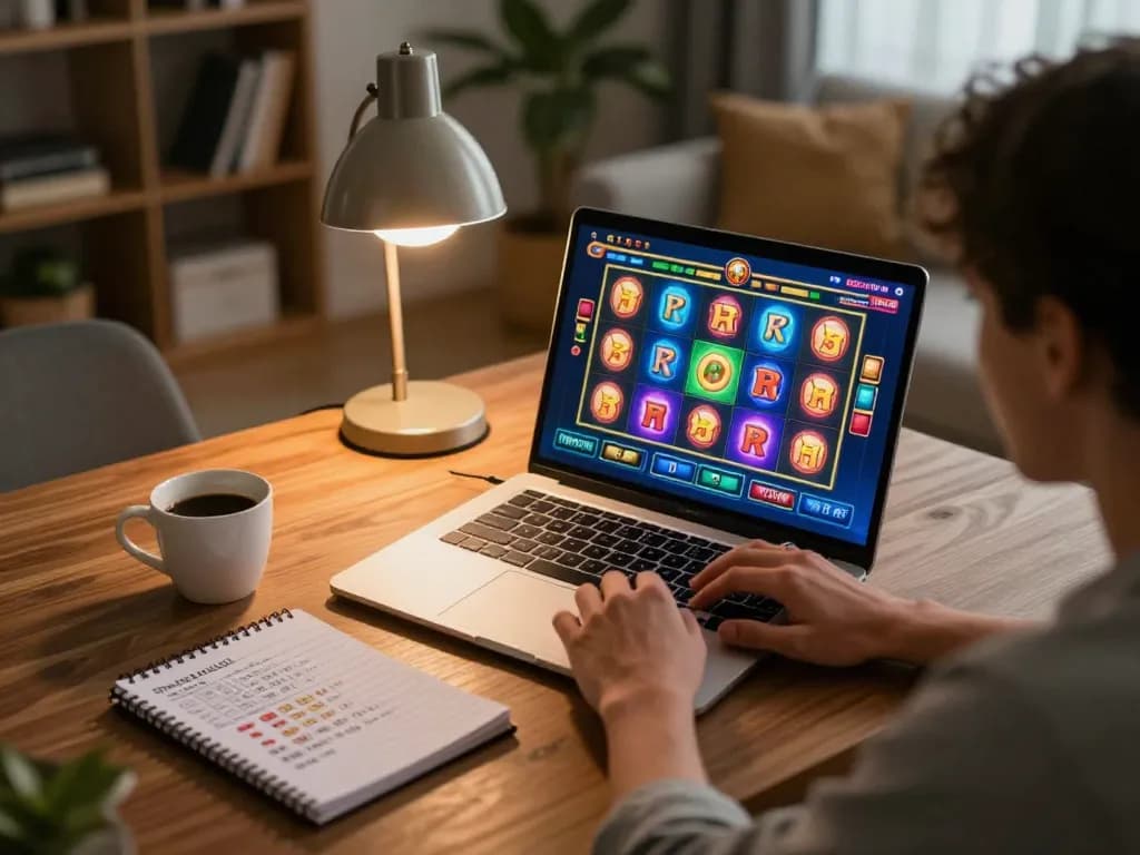 Engaging with online casino slots at https://98winn.net/ in a comfortable home setting while strategizing