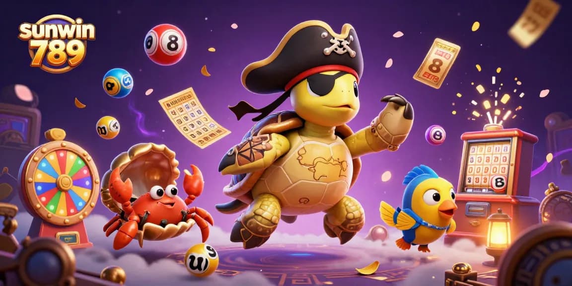 Engage with sunwin 789 as the pirate turtle and friends unveil vibrant lottery and casino elements.