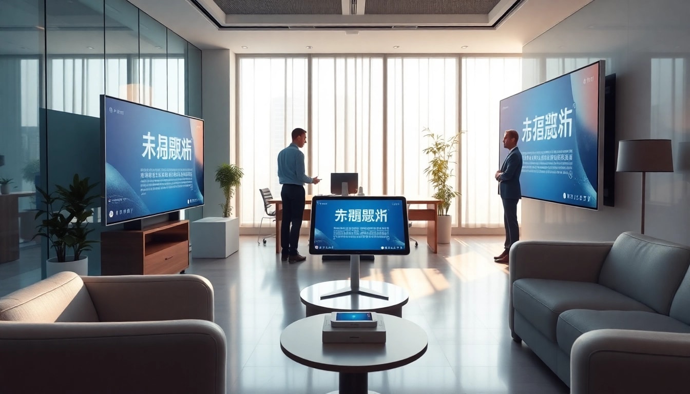 Innovative office space showcasing 有道 language learning tools and technology.