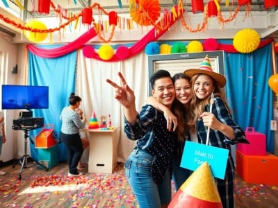 Verwandeln Sie Gäste in Stars mit unserer Lösung: Fotobox Messe mieten