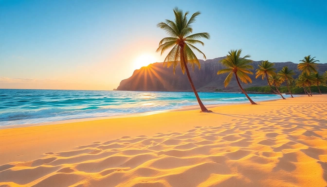 Gran Canaria bietet eine atemberaubende Strandlandschaft mit goldenem Sand und klarem Wasser.