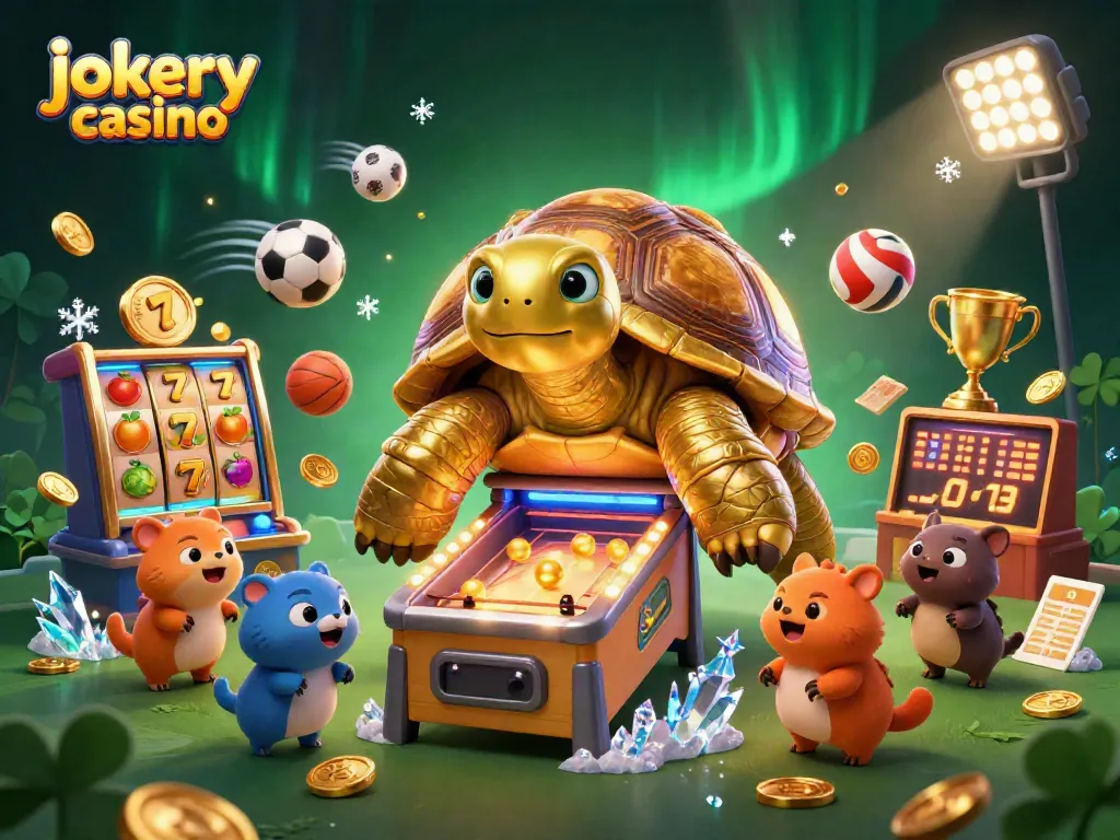 Experience thrilling gameplay at jokery casino with golden tortoise and dynamic slot machines.