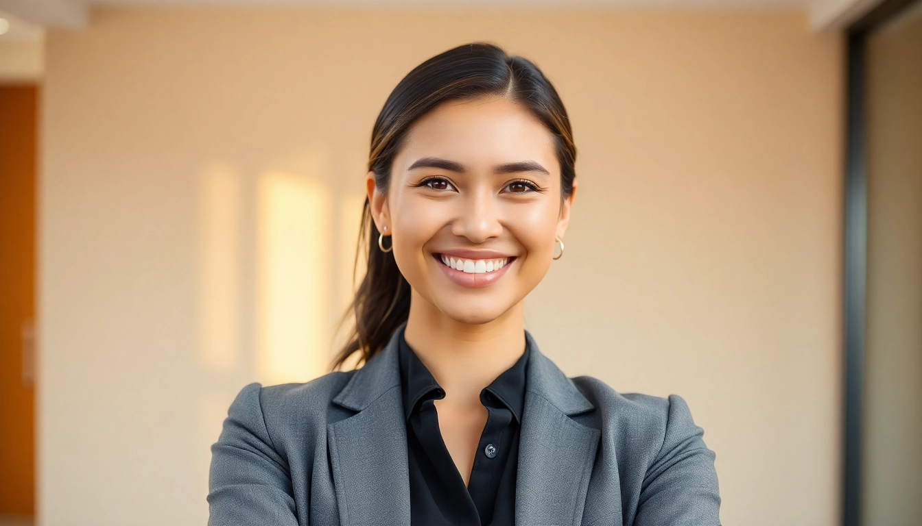 Craft stunning images with a free ai professional headshot generator featuring a confident subject in a blurred background.
