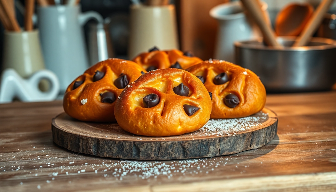 Leckere Haschkekse auf einem Holzbrett, frisch gebacken und mit goldener Kruste, verlockend angerichtet.
