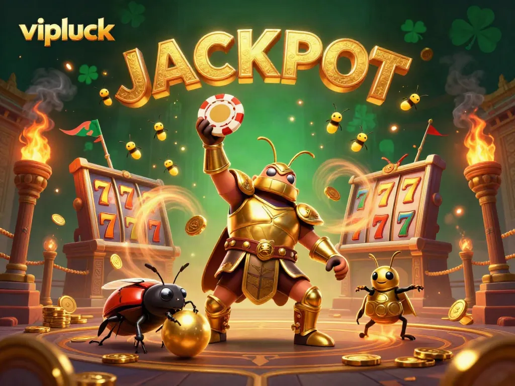 Play vipluck with excitement as jackpot fireworks illuminate a thrilling casino scene.