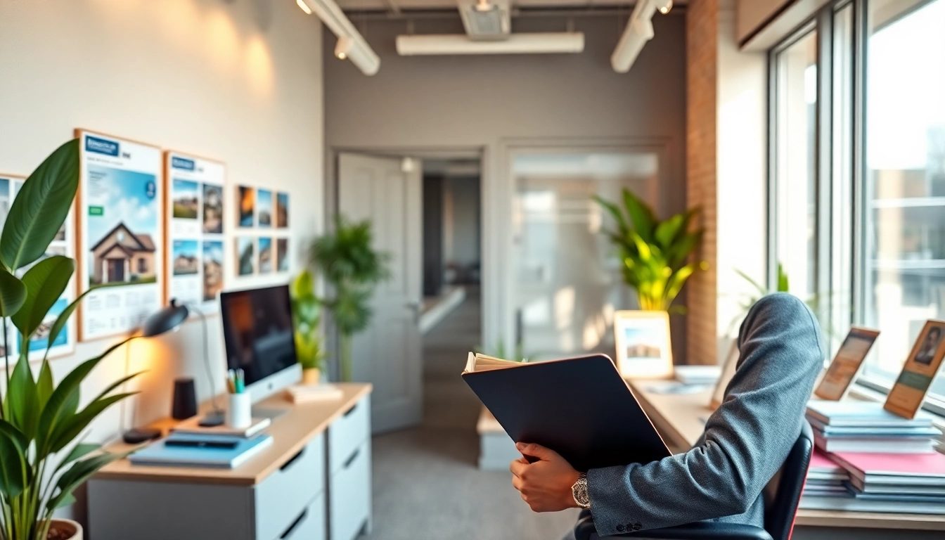 Immobilienmakler Frankfurt Riedberg vermittelt vertrauensvoll Immobilien in einem modernen Büro.