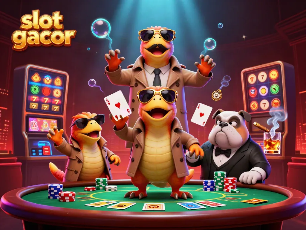 Engage in thrilling moments with slot gacor as raptors hilariously enter a VIP casino.
