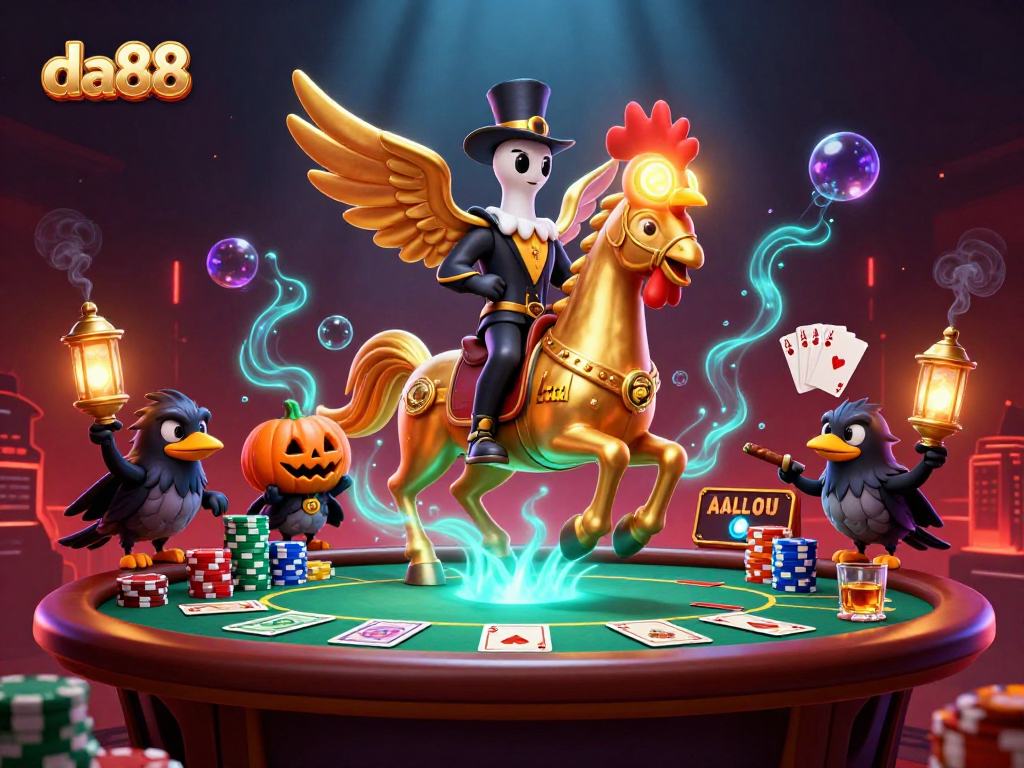 Experience thrilling gaming at da88 with a vibrant casino scene filled with action and energy.