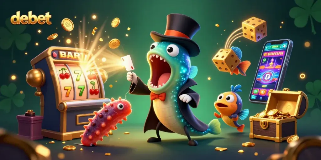 Engage in thrilling casino activities with Debet, featuring magical underwater characters and dynamic games.