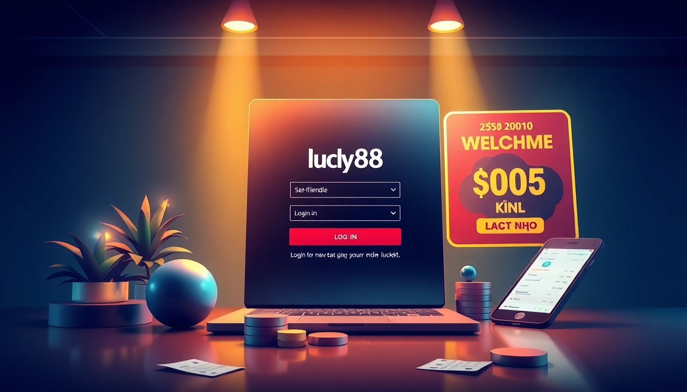 Quick access to Lucky88 đăng nhập on a modern gambling platform showcasing a user-friendly interface.
