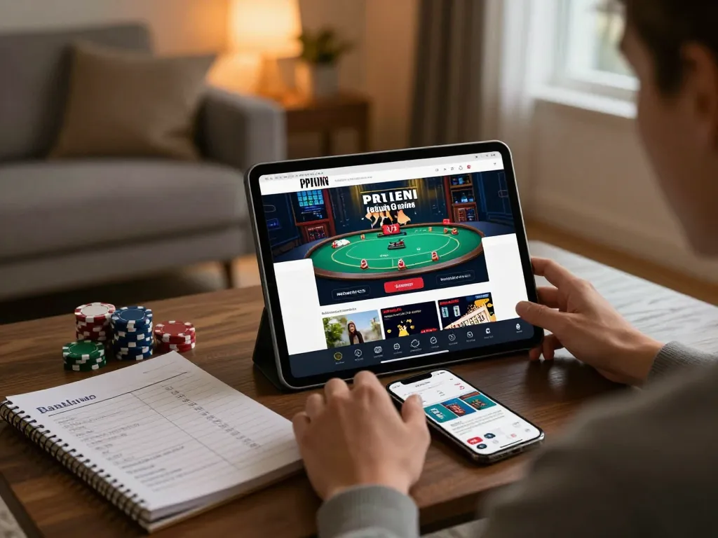 Householder engages with Nhà cái SC88 on a tablet, emphasizing strategic online gaming.