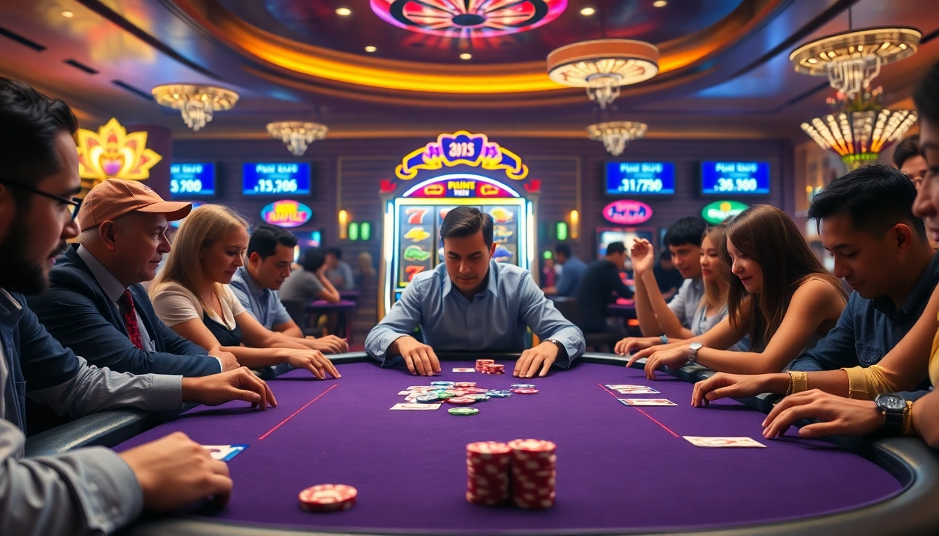 Experience thrilling poker action at https://luongsontv23.com/ with vibrant cards and chips.