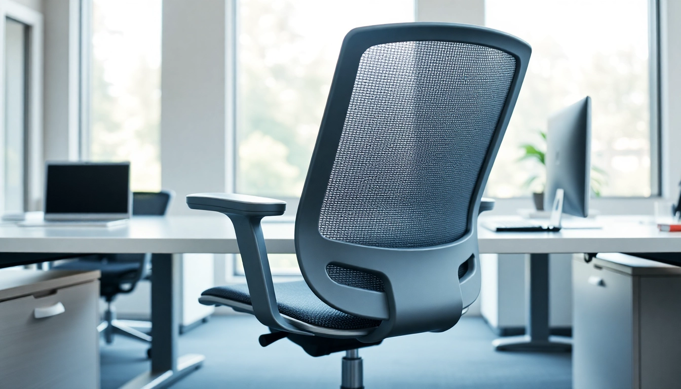 Herman Miller Mirra chair showcasing its ergonomic design at a modern office desk.
