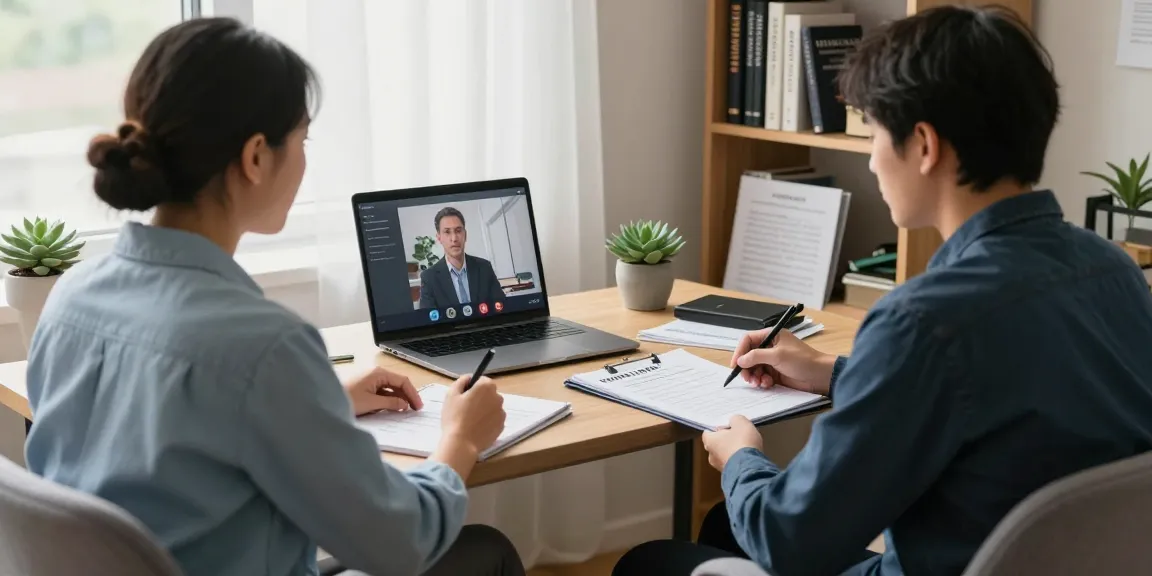 Klient, der online mit einem Verkehrspsychologen über MPU Vorbereitung in einem gemütlichen Büro spricht und eine professionelle Atmosphäre zeigt.