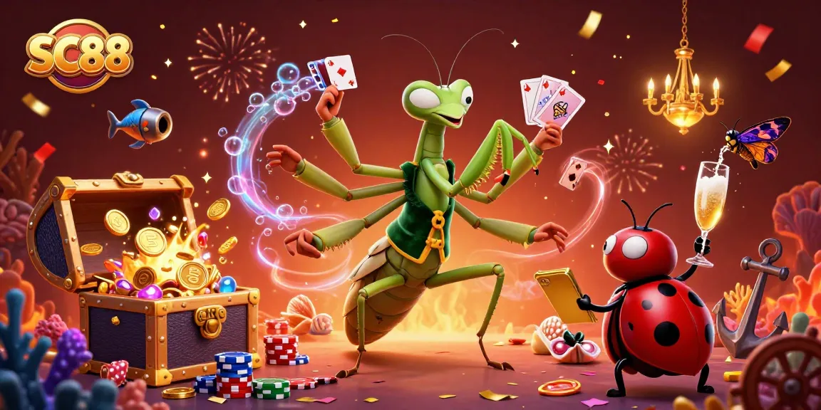 Experience SC88 action with a giant mantis card sharp and vibrant casino elements!