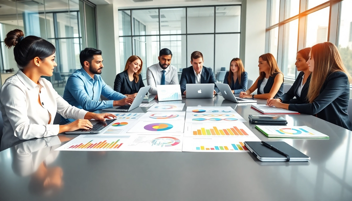 Marketingberatung bei einer kreativen Strategiediskussion in modernem Büro.