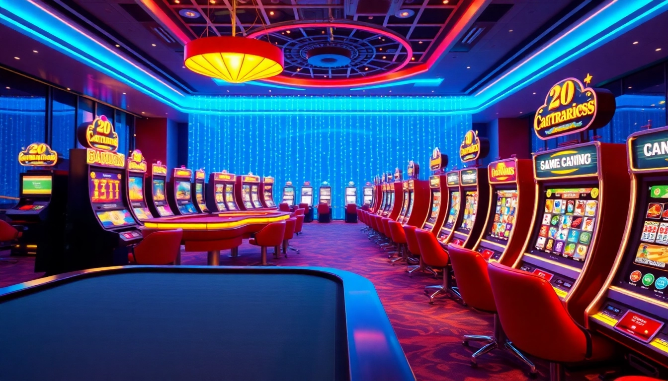 Erlebe die aufregende Welt des online casino Österreich mit lebendigen Spielautomaten und einem einladenden Ambiente.