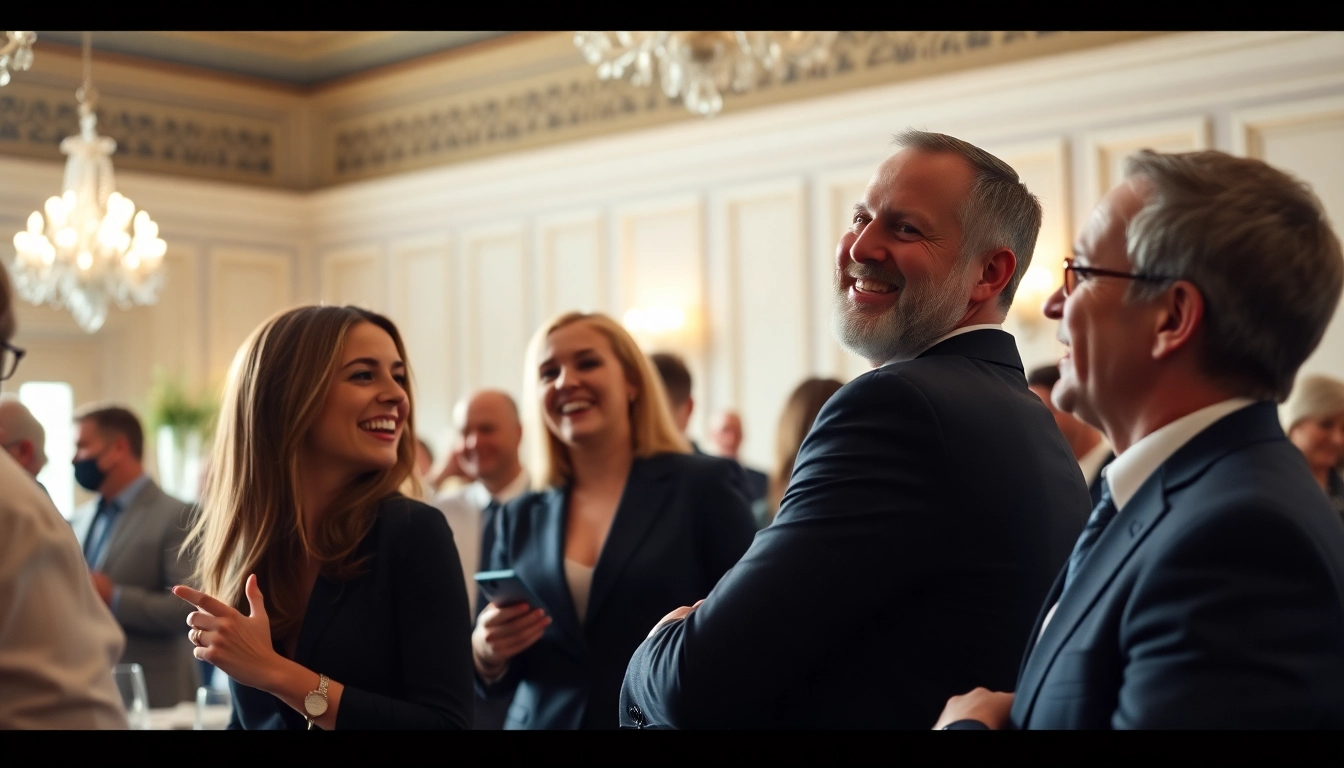 Eventfotograf München dokumentiert eine festliche Atmosphäre mit Gästen in eleganten Outfits.