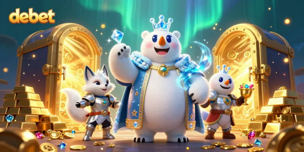Experience debet's thrilling casino adventures with vibrant characters and dynamic treasures.