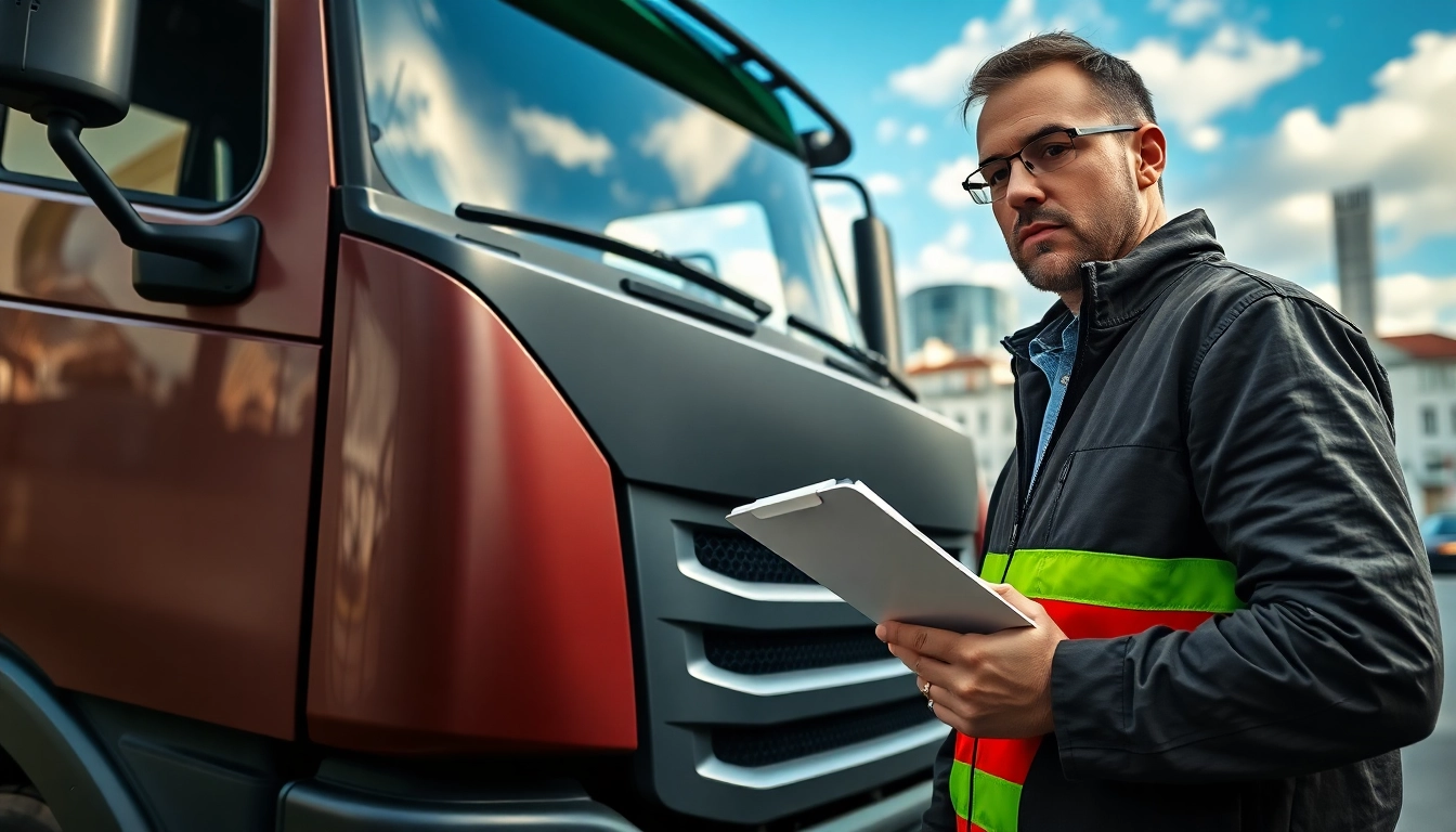 Lkw Gutachter Augsburg überprüft einen Lastwagen in Augsburg für eine fachgerechte Schätzung.