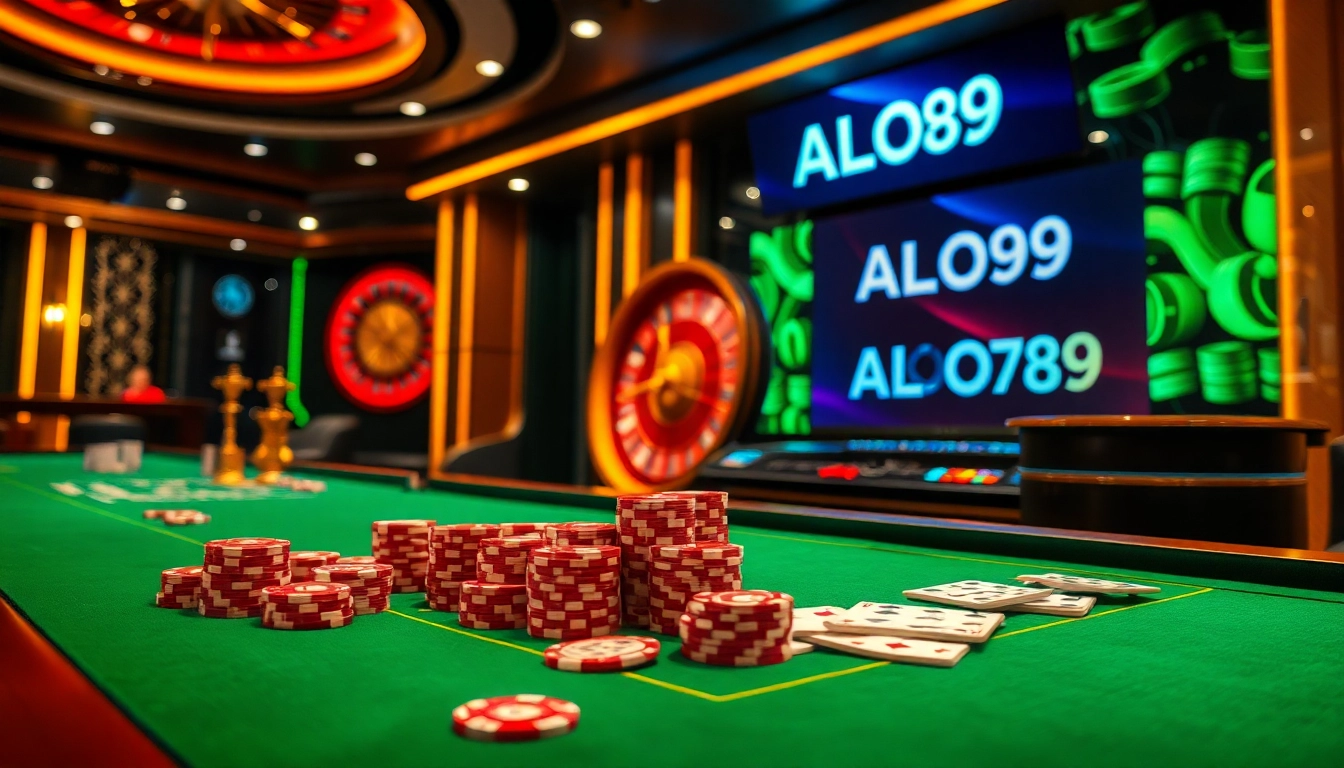 Experience a thrilling ALO789 link nét casino atmosphere with vibrant games and elegant decor.
