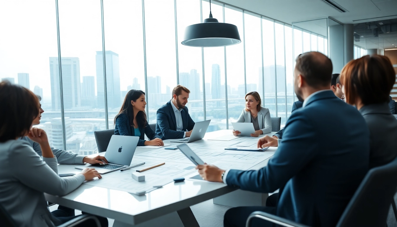 Headhunter Ingenieure koordinieren in einem modernen Büro effektive Projekte.