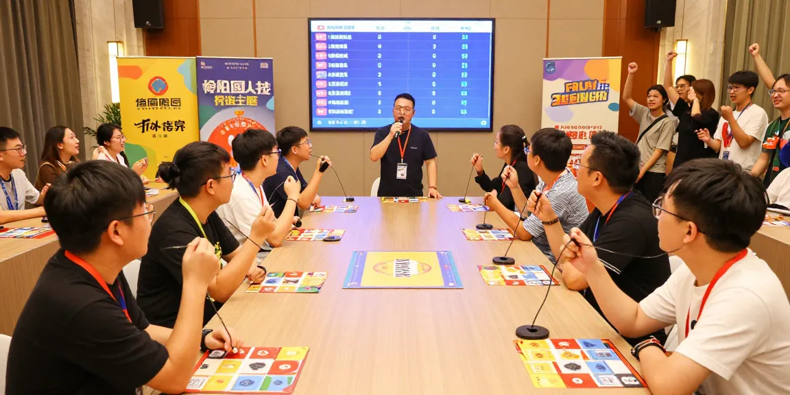 Quiz Allgemeinwissen participants engaging in an exciting competition, showcasing vibrant atmosphere and spirited trivia challenge.
