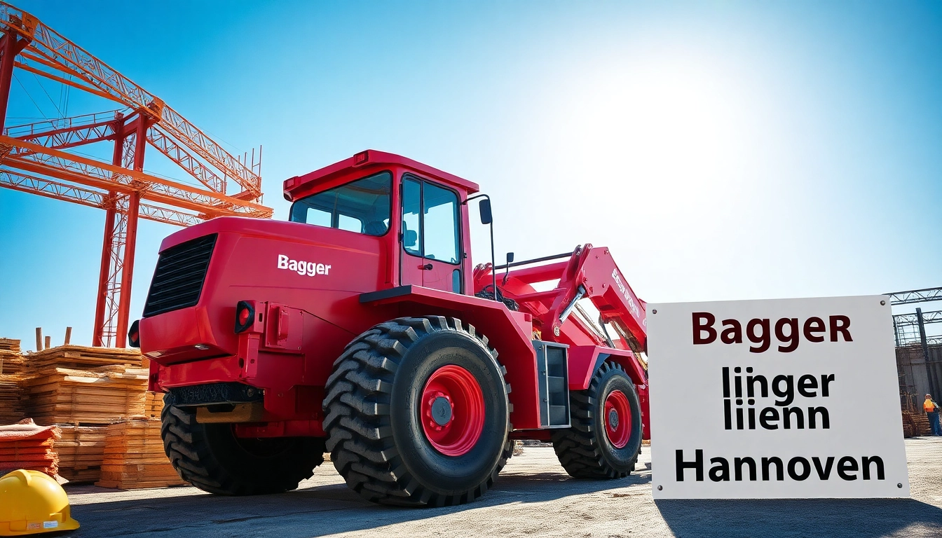Bagger leihen Hannover: Modernes Baugerät auf einer Baustelle zur Vermietung.