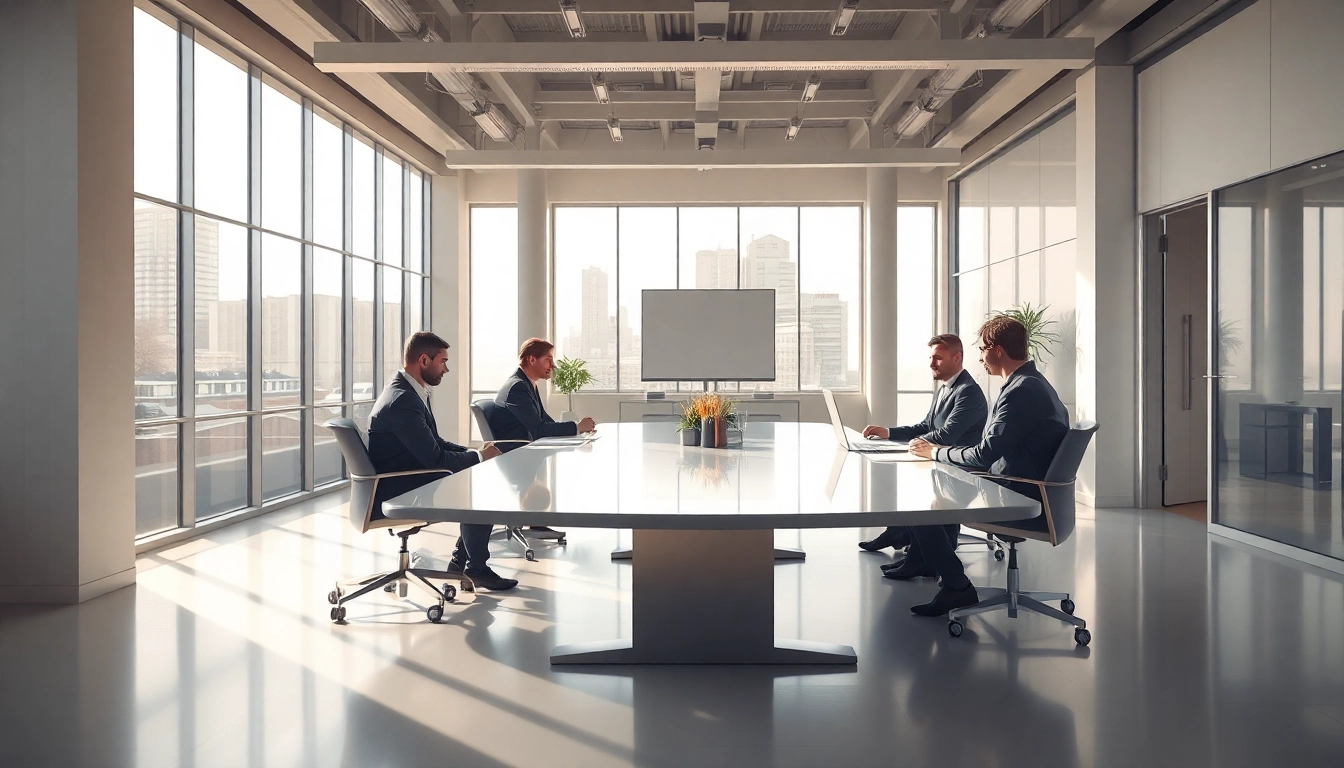 Professionelle Besprechungsszene im Büro, Headhunter Köln bei der Arbeit.