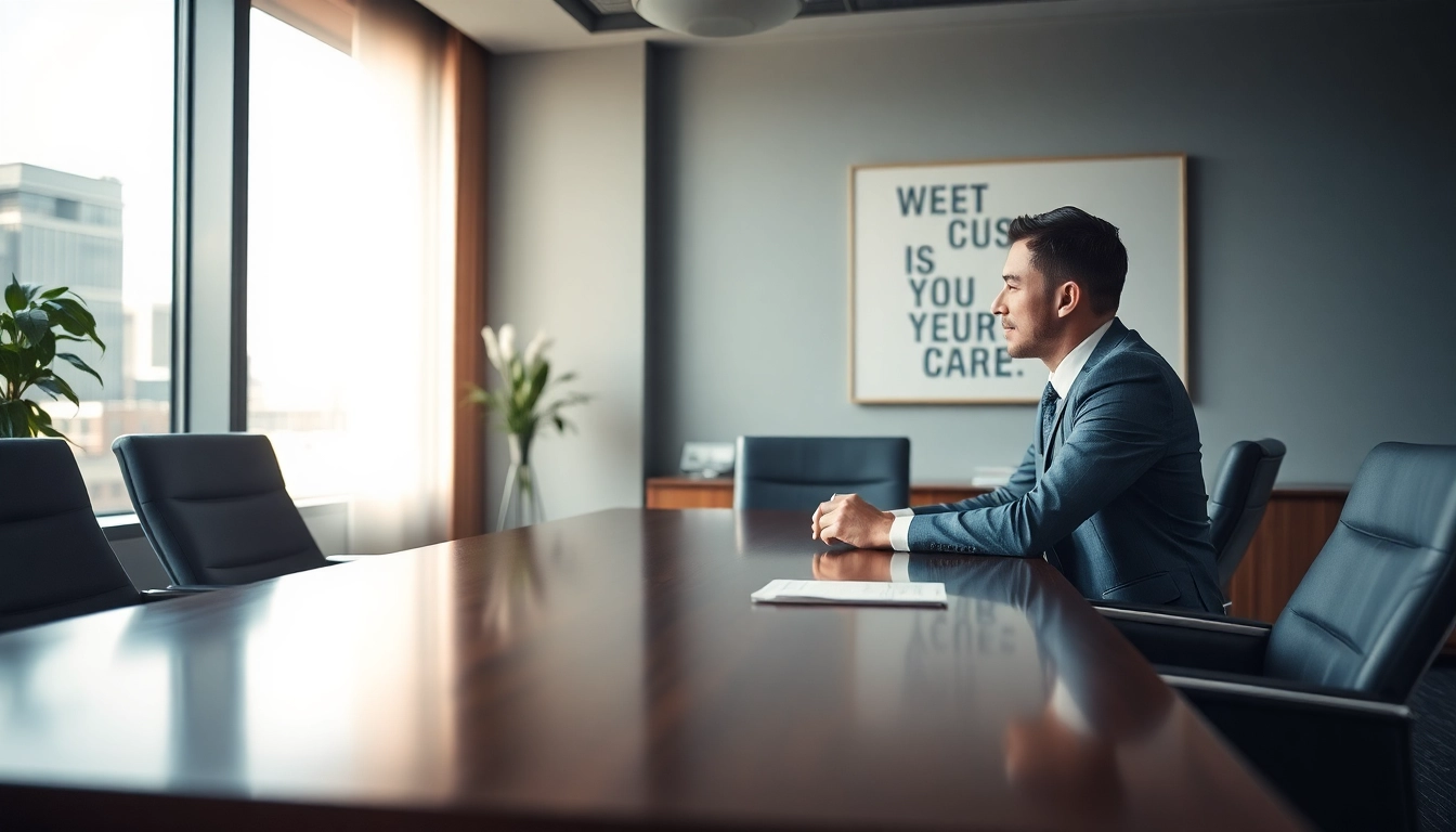 Headhunter engaged in a professional interview, showcasing confidence and expertise.