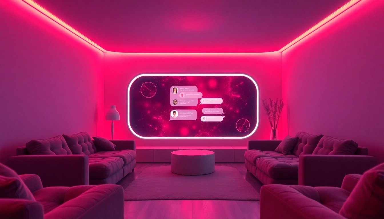 Engaging digital room for intimate porn ai chat experiences with futuristic design.
