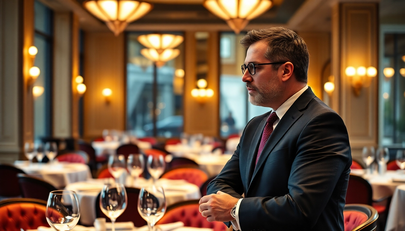 Headhunter Gastronomie zeigt Professionalität im eleganten Restaurant.