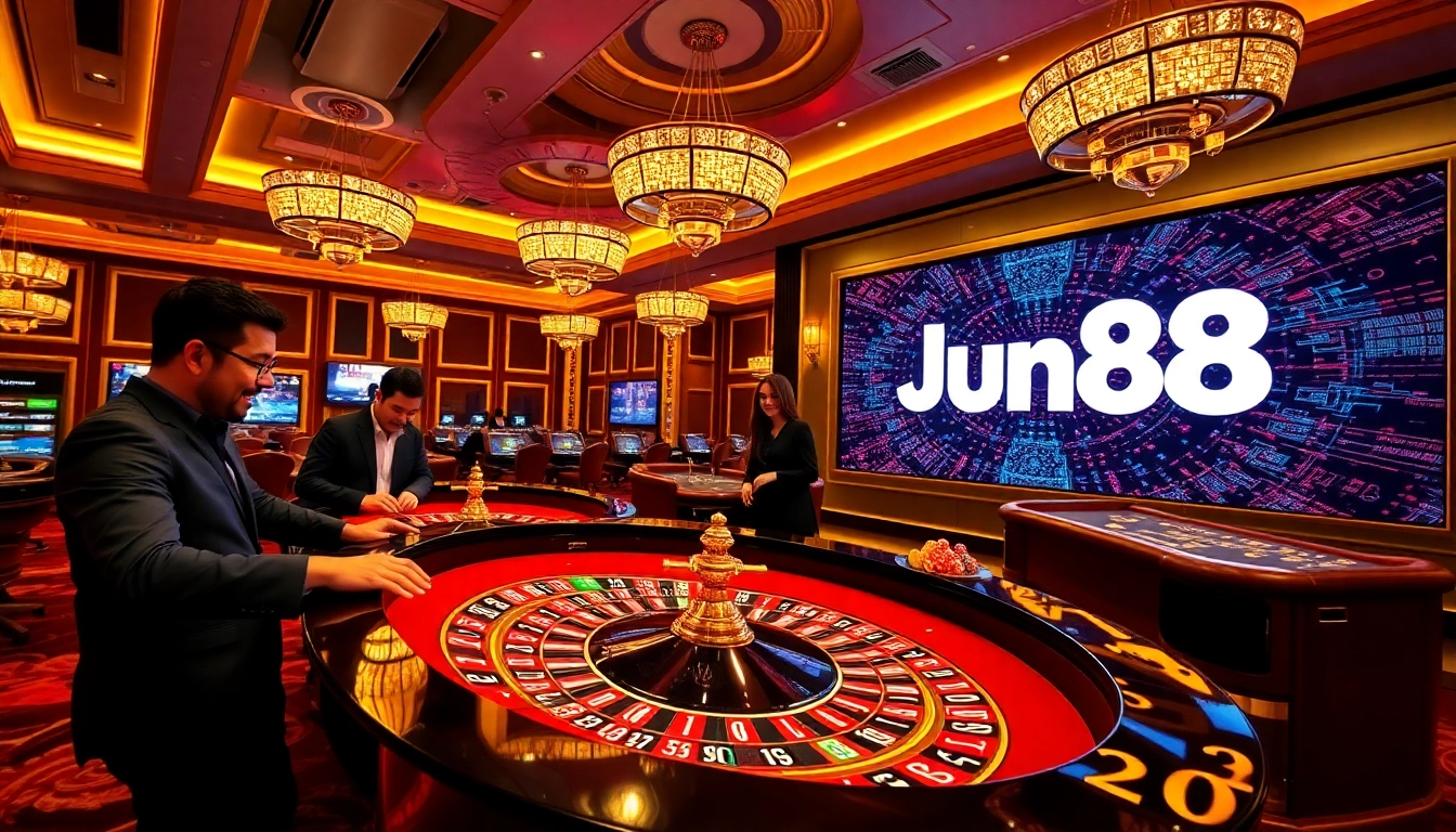 Experience thrilling gameplay at Jun88's luxurious online gaming platform.