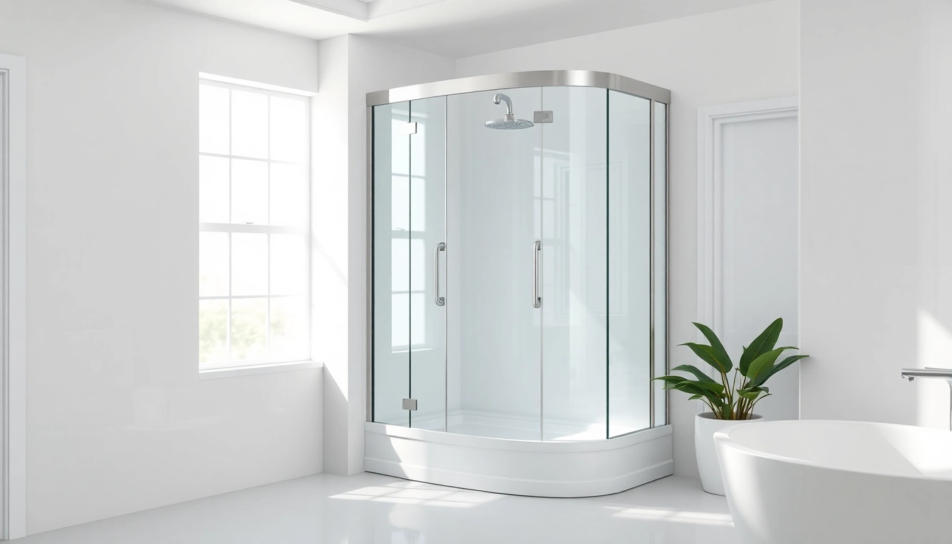 Duschkabine 90x90 in modernem Badezimmer mit elegantem Design und natürlichem Licht.