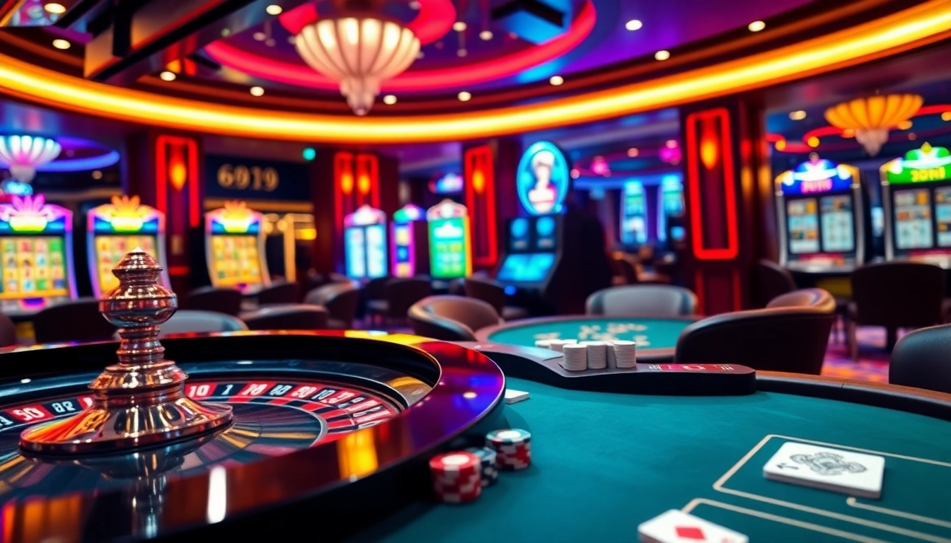 Nohu đăng nhập action with poker chips and cards on a luxurious casino table.