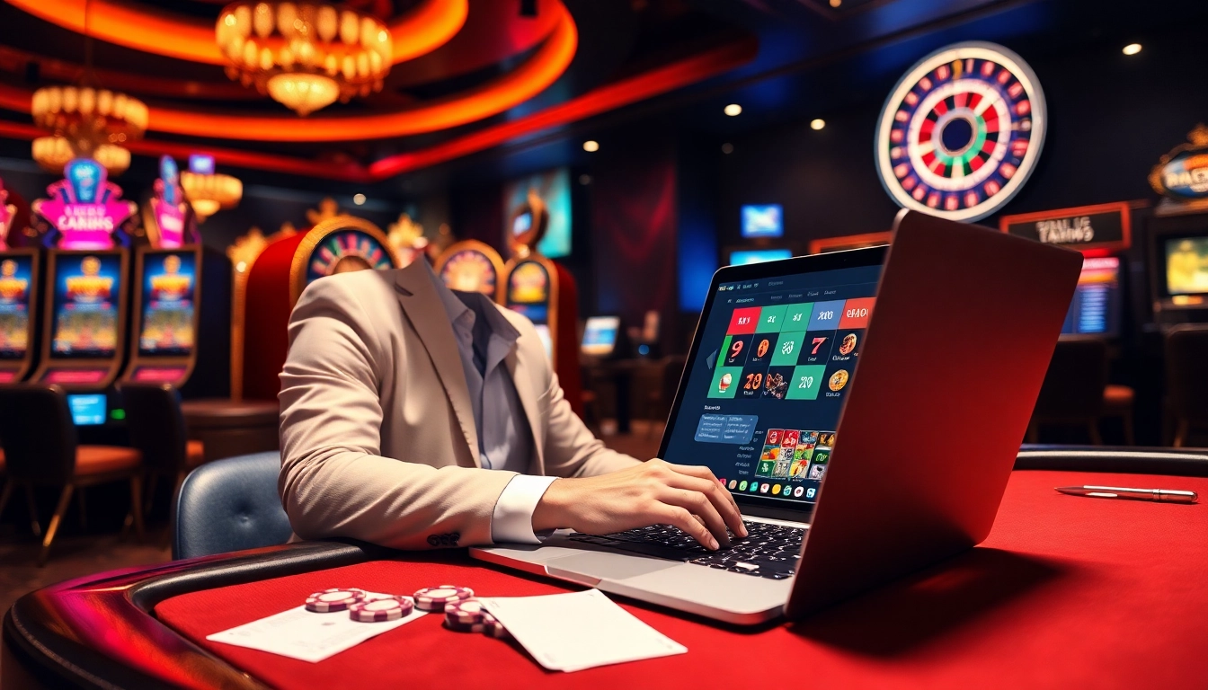 Engaging in an online casino with google bewertungen kaufen highlighted in a vibrant setting.